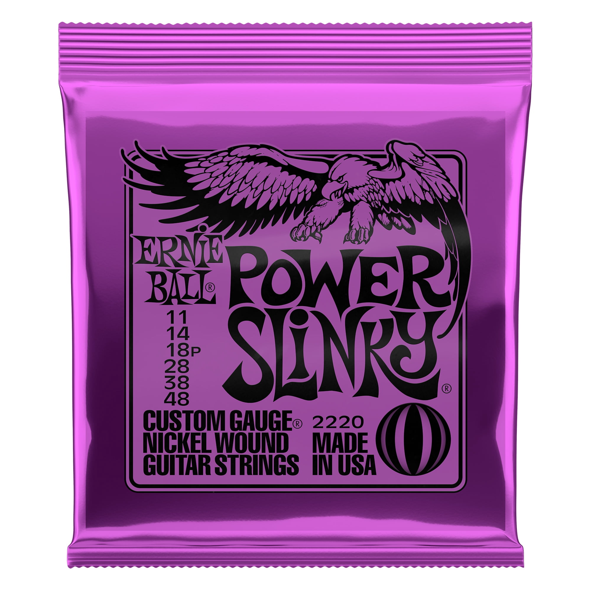 3 PACK Ernie Ball Power Slinky Electric Guitar Strings, Nickel Wound