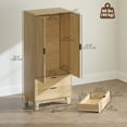 thumbnail image 3 of HOMCOM Garde-Robe Penderie avec Portes à Fermeture Douce, Armoire Garde-Robe, Naturel, 3 of 10