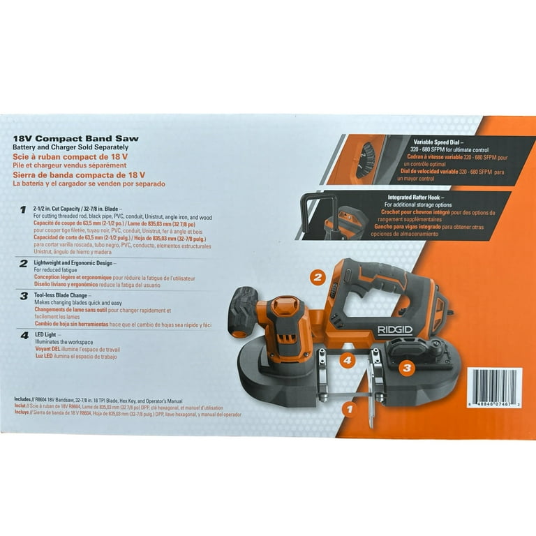RIDGID 18 Volt Compact Band Saw Tool Only Walmart