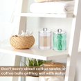 thumbnail image 7 of 5Pcs Qtip Holder Dispenser, Transparent Cotton Pad Storage Organizer with Lid, Clear Plastic Apothecary Jar for Cotton Swab Floss, Bathroom Canister Storage Organization for Vanity Makeup Organizer, 7 of 7