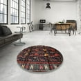 thumbnail image 3 of Ahgly Company Indoor Square Traditional Brown Persian Area Rugs, 7' Square, 3 of 6