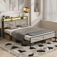 thumbnail image 7 of Veanerwood Queen Platform Bed Frame with Headboard, LED Lights and Power Strip, for Adult, 7 of 7