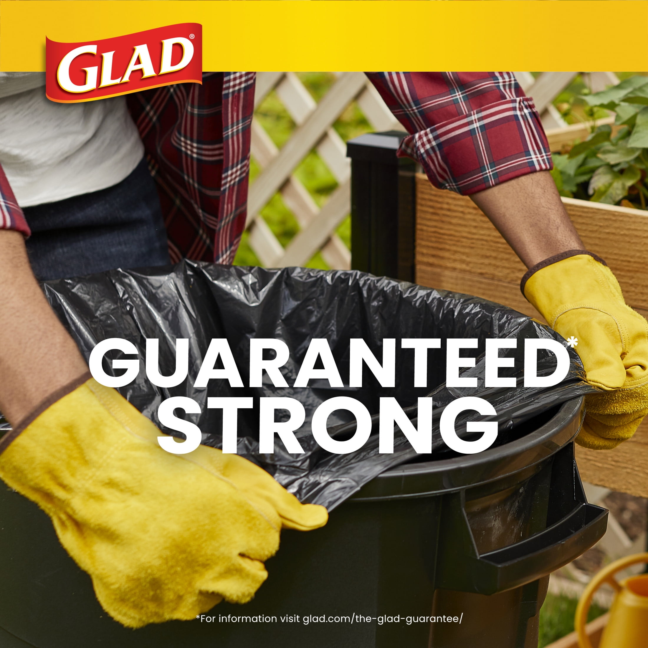 Glad 30-Gallon Strong Large Heavy Duty Drawstring Trash Bags, 70 Bags