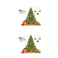 thumbnail image 2 of Toystoory Christmas PVC Wall Sticker Home Living Stickers Room Wallpaper Supplies Tree Decoration Xmas Decals New Year Door Bedroom 25x70x2cm 2piezas, 2 of 6