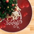 thumbnail image 5 of FMSHPON Valentine's Day Romantic Love Heart Red Xmas Christmas Tree Skirt Stand Mat for Holiday Party Decoration Indoor Outdoor 36 inches, 5 of 6