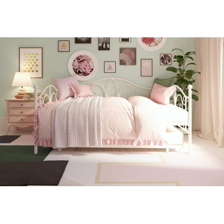Full Size Daybed - DHP Bombay Metal Daybed in Multiple Sizes with Twin Trundle, Multiple Colors