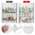 thumbnail image 4 of Refrigerator Door Organizer Bag Household Sorting Bag Washable Refrigerator Hanging Mesh Bag Hygiene Fridge Side Door Organizer Bag for Home Kitchen Dorm Small Items Storage White, 4 of 9