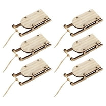 Oahisha Mini Sleigh,6pcs Mini Sleighs Miniature Wooden Mini Sleighs Kit Tabletop Wood Sleighs