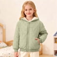 thumbnail image 2 of Curuila Child Toddler Girls Coat With Zipper Long Sleeve Solid Color Hooded Fleece Jacket For Girls Winter Warm Fashionable Outerwear Size 9-10 Years, 2 of 7