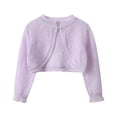 thumbnail image 2 of WQNVRNR Girls Button Cardigan- Lightweight Fashion Cute Fall Long Sleeve Casual Tops Purple Size 4, 2 of 7