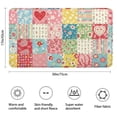 thumbnail image 3 of Pioneer Flower Floral Print Pattern Bathroom Rugs Mat, Non Slip Microfiber Bathroom Rug with Rubber Backing, Soft Mats for Bathroom Floor Tub Shower, 17"x30", 3 of 5