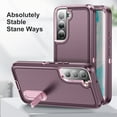 thumbnail image 5 of SaniMore for Samsung Galaxy S24 Hybird Case, Rugged PC Back Shockproof TPU Shell Metal Hidden Kickstand Drop Resistant Anti-slip Heavy Duty Protective Case for Samsung Galaxy S24, Purple, 5 of 9