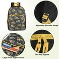 thumbnail image 5 of 15 Inch Fun Printed Backpack with Front Zippered Pocket & Padded Adjustable Shoulder Straps in Tough Trucks, 5 of 6