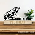 thumbnail image 5 of Craftnamesign Custom Wooden Iguana Desk Name Plate, Lizard Metal Nameplate, Iguana Desk Nameplate, 5 of 5