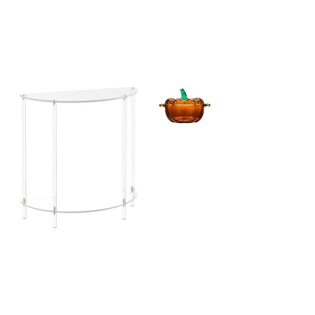 Mesita de noche de acrílico,Mesa auxiliar de acrílico transparente Mesa auxiliar transparente en capas,Plato de dulces,Plato de dulces de vidrio con tapa Tarro de dulces decorativo,Para el