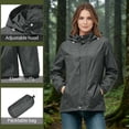 thumbnail image 4 of GUACER Womens Waterproof Hooded Raincoat with Pockets Lightweight Packable Active Outdoor Windbreaker Jackets, 4 of 9