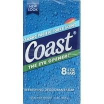 Coast Refreshing Deodorant Soap, Classic Scent 4 oz, 8 ea (Pack of 2)