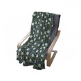 thumbnail image 4 of Daisy Soft Flannel Fleece Throw Blanket, Feminine Natural Ornament in Style Spring Season Chamomiles, Cozy Plush for Indoor and Outdoor Use, 50" x 60", Petrol Blue White, by Ambesonne, 4 of 6