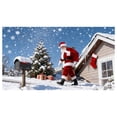 thumbnail image 1 of BotaniNest Garage Banner With Santa Snowman For Outdoor Garage Door Holiday Sign, 1 of 6