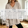 thumbnail image 4 of Dzrciro Sweatshirt for Women, Long Sleeve V Neck Khaki Pullover Tops with Scalloped Hem, Fall Casual Loose Comfy Sweatshirts S-2XL, 4 of 8