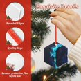 thumbnail image 4 of Hirioo Blue Marble And Gold for Acrylic Christmas Pendant Hanging Christmas Tree Ornaments, Car, Home, Office Gift Decor-Hexagon, 4 of 7