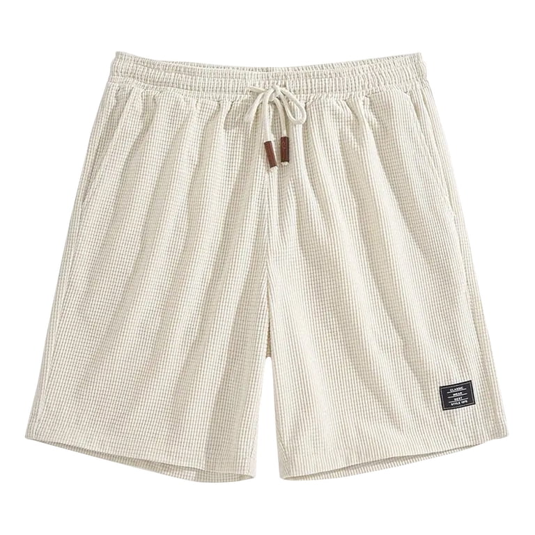 Nestiefly Mens Flat Front Shorts High Waisted Above Knee