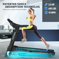 thumbnail image 3 of FYC 400lb Capacity 3.5 HP Treadmill with 15% Auto Incline for Home - Heavy Duty Foldable Treadmill with APP/Bluetooth - 18 Inch Wide Belt Folding Treadmill, 3 of 8