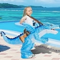 thumbnail image 4 of GOOSH 48 Inch Kids Inflatable Dinosaur Costume, Blow Up Dinosaur Costume Inflatable Dino Costume, Funny Halloween Costumes for Boys Girls Unisex Blow Up Costume for Halloween/Party/Cosplay, 4 of 7