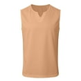 thumbnail image 4 of Fgnfyis Men's V-Neck Sleeveless Tank Tops Casual Lightweight Summer Wear for Outdoor Activities Gym and Home Tank Top Men Khaki XL, 4 of 5