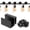 Black, variant on 60 Pack String Light Clips, U Shaped Outdoor Hooks for Christmas Lights, No Drill Patio Wire Holder, White Weatherproof Plastic