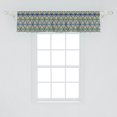 thumbnail image 2 of Ambesonne Moroccan Valance Pack of 2, Hexagon Stars Pattern, 54"X12", Green Blue Black, 2 of 3