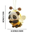 thumbnail image 3 of RuiJiao Adorable Panda Honeybee Acrylic Pendant - 2D Flat Design for Car Rearview Mirror and Home Decor, Pleasant Accessory for Interiors, 3 of 7