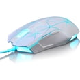 thumbnail image 2 of Ratón para juegos RGB, 7 botones programables, ergonómico LED retroiluminado USB Gamer Ratones Computadora portátil PC, para Windows Mac OS Linux, Star White Namotu HMYH060, 2 of 3