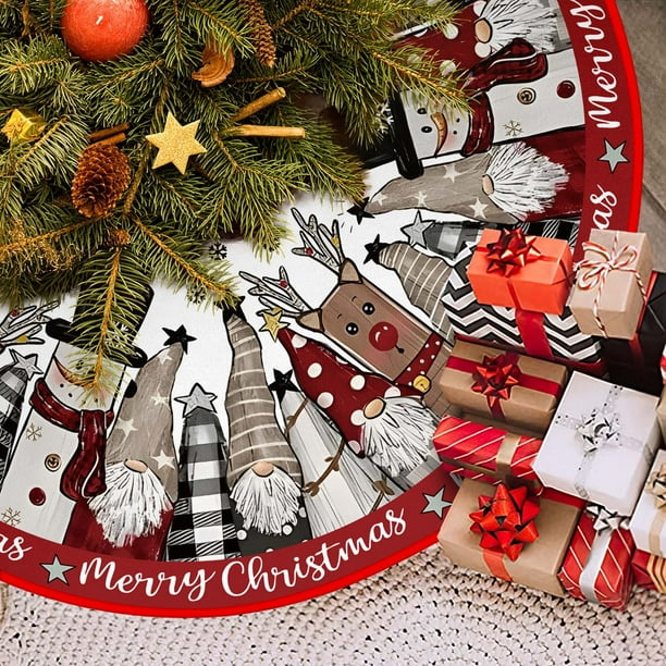 Adornos navideños, adornos navideños, regalos navideños, falda para árbol de Navidad, decoración navideña, falda para árbol, decoración para árbol de Navidad, adornos, decoraciones para el hogar