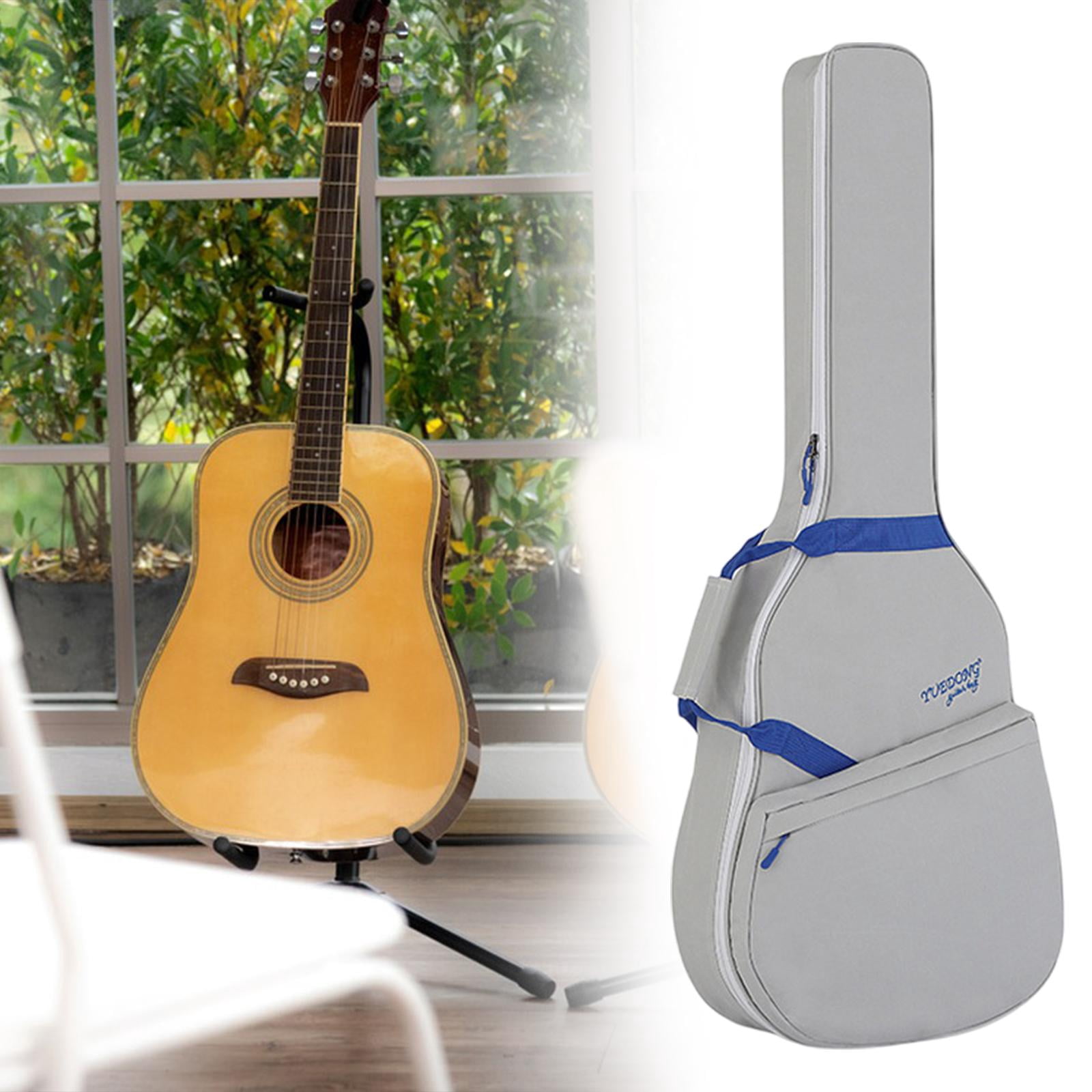 EHJRE Acoustic Guitar Bag with Carrying Handle Professional Waterproof Guitar Case gray blue