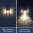 thumbnail image 4 of Luces solares con sensor de movimiento de acero inoxidable, decorativas para exteriores, luces LED de seguridad con energía solar, impermeables para puerta de entrada, patio, terraza, jardín, cerca,, 4 of 8
