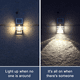 thumbnail image 4 of Luces solares de acero inoxidable con sensor de movimiento para exteriores, decorativas, alimentadas por energía solar, luces de seguridad LED a prueba de agua para puerta de entrada,, 4 of 8
