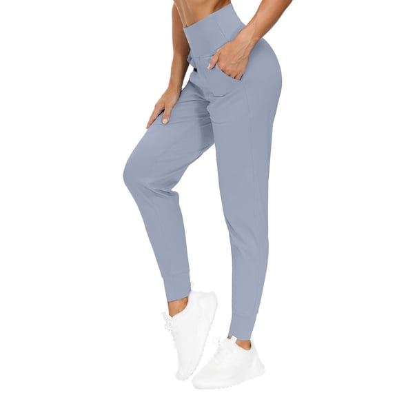 Bovxnpu Yoga Pants Women,Leggings for Women,Women's Breathable Jogging with Pockets Lightweight Leggings Yoga Pants Blue M