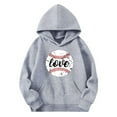 thumbnail image 4 of Bnwani Hoodies for Girls Long Sleeve Oversized Fleece Sweatshirt Cute Plain Tops Pullover, 4 of 4