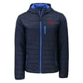 thumbnail image 2 of Men's-Cutter & Buck  Navy Dayton Flyers Rainier Eco PrimaLoft Hooded Full-Zip Jacket, 2 of 3