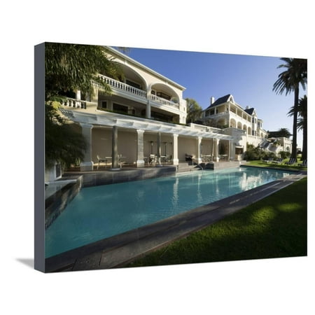 Garden Furniture Cape Town South Africa Garden and Swimming Pool at Ellerman House, Bantry Bay, Cape Town, Western Province, South Africa Stretched Canvas Print Wall Art ()