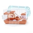 thumbnail image 1 of BELOVING Hamster Cage Interactive Portable Habitat House for Rats Hamsters Guinea Pig Orange, 1 of 8
