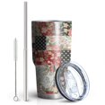 thumbnail image 2 of 30oz Pioneer Flower Tumblers Stainless Steel Tumbler with Lid and Straw,Vacuum Insulated Double Wall Travel Tumbler Cups Mug with Cleaning Brush for Coffee,Tea, 2 of 7