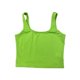 thumbnail image 1 of Top corto para mujer, camiseta sin mangas corta con tirantes anchos a la moda para hacer ejercicio, caminar, descansar, gimnasio verde fluorescente, 1 of 8