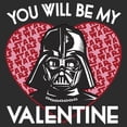 thumbnail image 2 of Women's Star Wars Valentine Darth Vader Invitation Graphic Tee Black Medium, 2 of 4