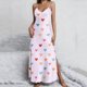 thumbnail image 2 of Falda Larga Verano Día de San Valentín Impreso V-Cuello sin Mangas Maxi Vestido, Color Dividido Falda de Sueño Casual para la Playa Y la Ropa de Vacaciones, 2 of 8