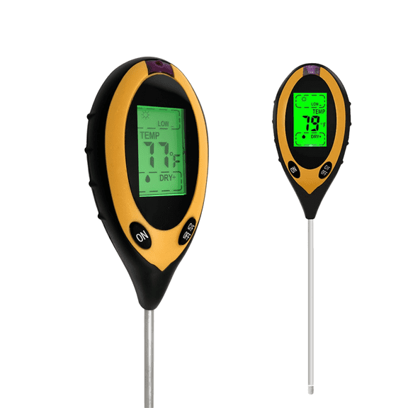 Soil Tester, 4-in-1 Soil Moisture/Light/pH Meter, Gardening Lawn Farm Test Kit Tool, Digital Plant Probe