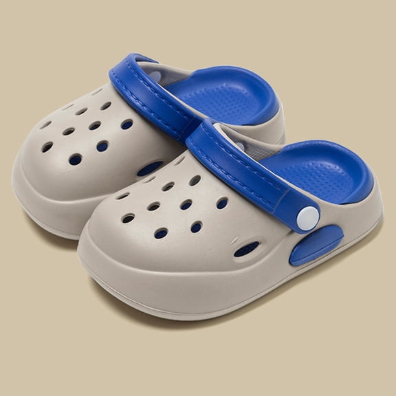 Huowey Children'S Toddler Boys Clogs Garden Shoes Thick Sole Summer Breathable Hollow Out Beach Pool Sandals Cute Indoor Outdoor Slippers Soft Cozy Sneakers Barefoot Shoes,Grey,12-15 Months