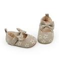 thumbnail image 3 of Yoyauz Baby Girl Mary Jane Shoes Anti Slip Rubber Sole Ballet Slippers Princess Dress Wedding Shoes Newborn Kids Shoes Toddler Shoes（0-12 Month）, 3 of 8