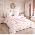 thumbnail image 3 of Erosebridal Girly Fairly Bedding Sets Twin Size, Romantic Initial N Comforter Sets with Sheets, Kawaii Pink Bowknot, Reversible 7pcs, 3 of 8
